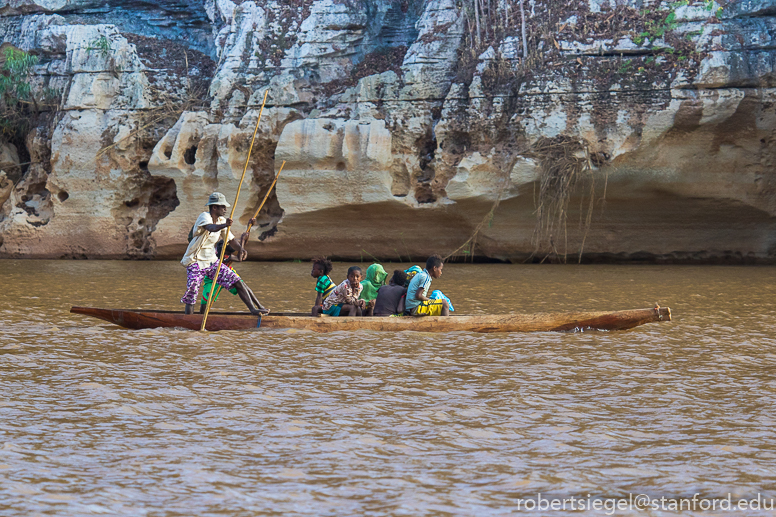 family in canoe